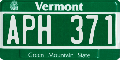 VT license plate APH371