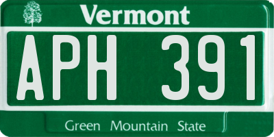 VT license plate APH391