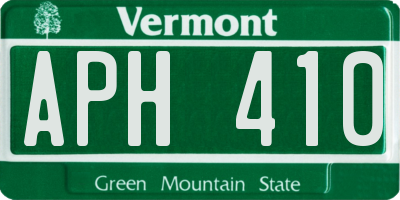 VT license plate APH410
