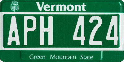 VT license plate APH424