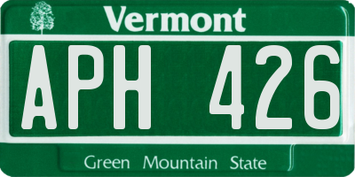 VT license plate APH426