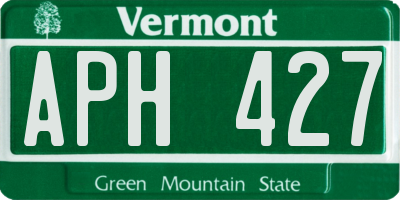 VT license plate APH427