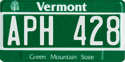 VT license plate APH428