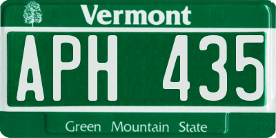VT license plate APH435