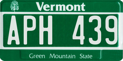 VT license plate APH439