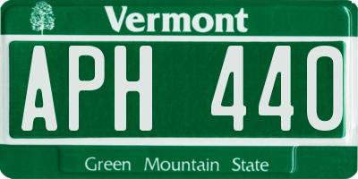 VT license plate APH440