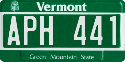VT license plate APH441