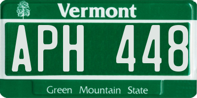 VT license plate APH448