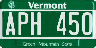 VT license plate APH450