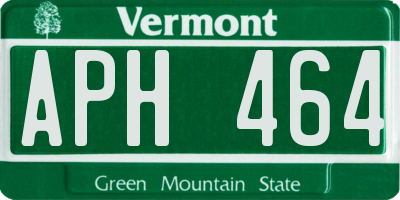 VT license plate APH464