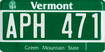 VT license plate APH471