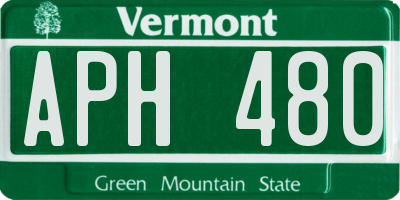 VT license plate APH480