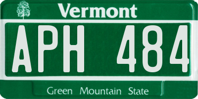 VT license plate APH484