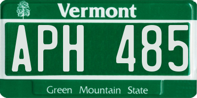 VT license plate APH485
