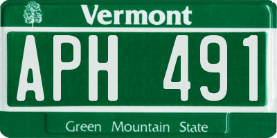 VT license plate APH491