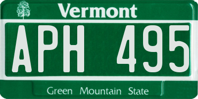 VT license plate APH495