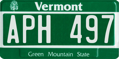 VT license plate APH497
