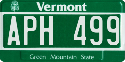 VT license plate APH499