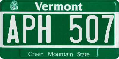 VT license plate APH507