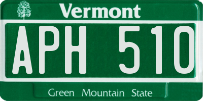 VT license plate APH510