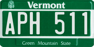 VT license plate APH511
