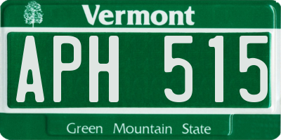 VT license plate APH515
