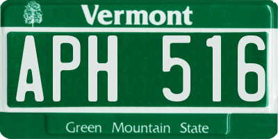 VT license plate APH516