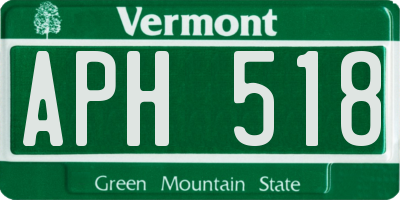 VT license plate APH518