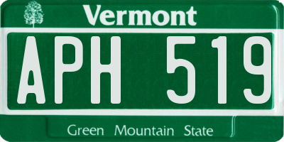 VT license plate APH519
