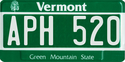 VT license plate APH520