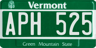 VT license plate APH525