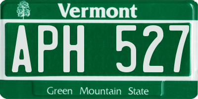 VT license plate APH527