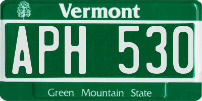 VT license plate APH530
