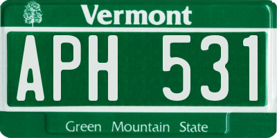 VT license plate APH531
