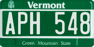 VT license plate APH548