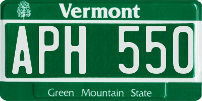 VT license plate APH550