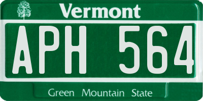 VT license plate APH564