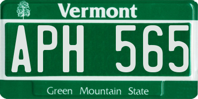 VT license plate APH565