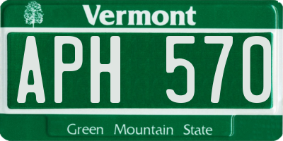 VT license plate APH570