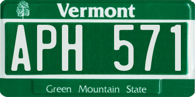 VT license plate APH571