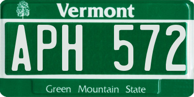 VT license plate APH572