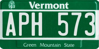 VT license plate APH573