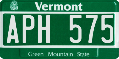 VT license plate APH575