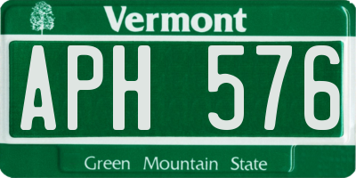 VT license plate APH576