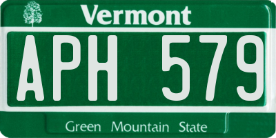 VT license plate APH579