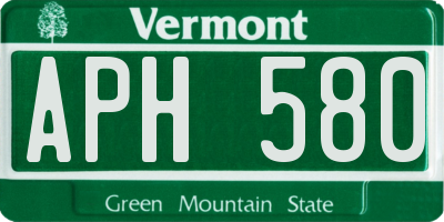VT license plate APH580