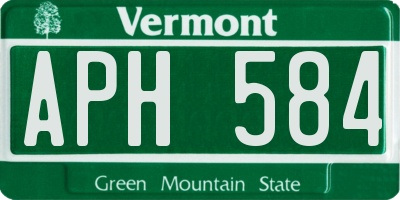 VT license plate APH584