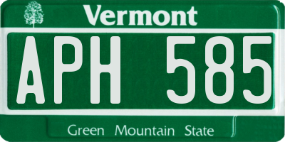 VT license plate APH585