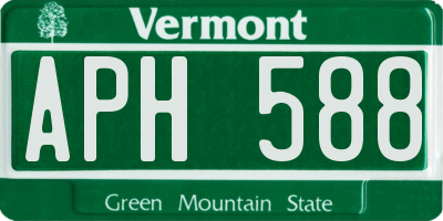 VT license plate APH588