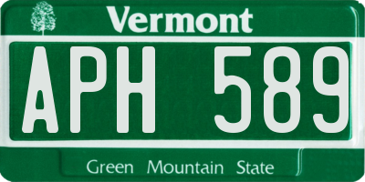 VT license plate APH589